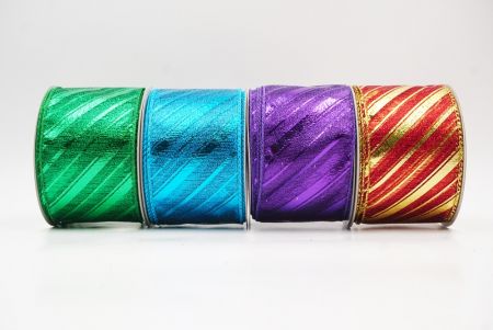 Metallinen raidallinen jouluglitterin langallinen nauha_KF9932.KF9933.KF9934 (1)